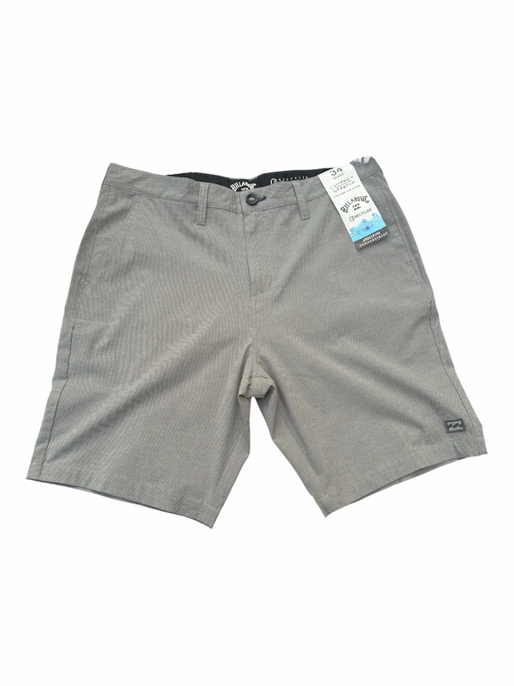 Billabong Men's Light Gray Flat Front Shorts